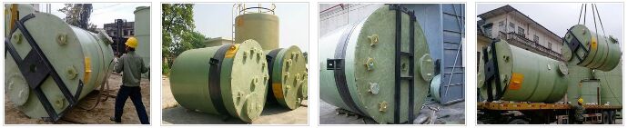 河北玻璃鋼攪拌罐施工現場圖片